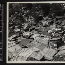 Squatters' huts, Hong Kong, China, ca. 1955