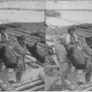 Rafts on the Euphrates River, Mesopotamia — Calisphere