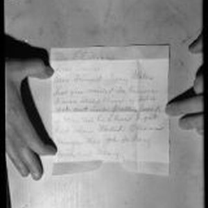 Letter from kidnap victim William Gettle to his attorney, Ernest E ...