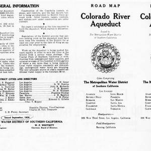 Colorado Aqueduct road map cover — Calisphere