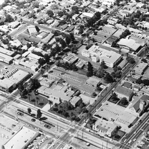 Compton civic center, aerial view — Calisphere