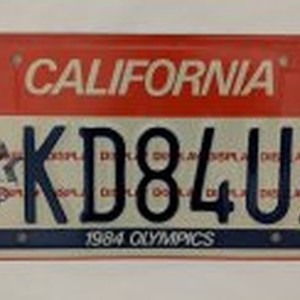 1984 Olympics special license plate — Calisphere