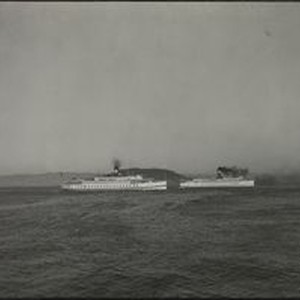 Ferries on the San Francisco Bay near Yerba Buena Island, 1920s ...