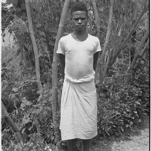 Adolescent boy in shirt — Calisphere