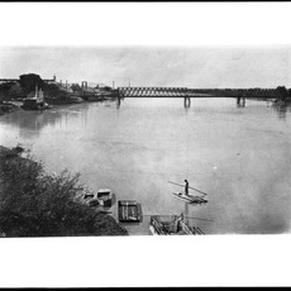 Bridge across Colorado River,Yuma,Arizona,AZ,1877,Construction,Railroad Bridge 