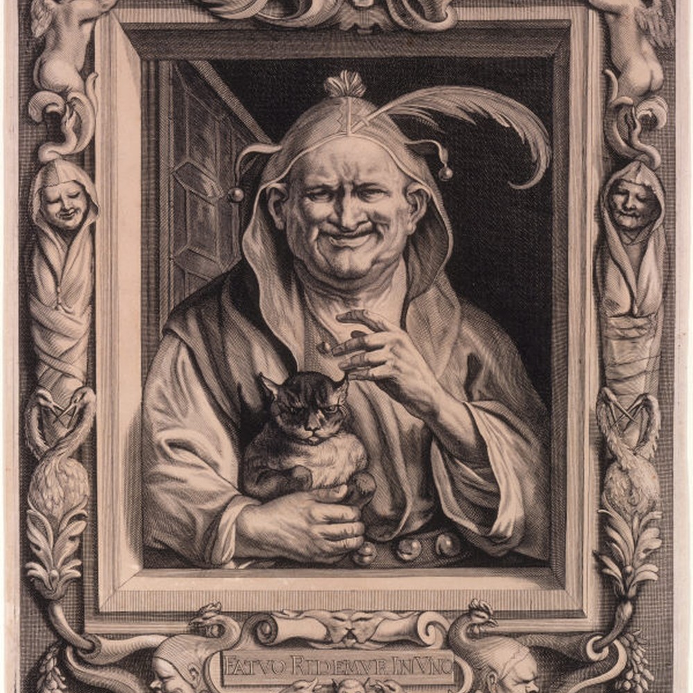 The Elderly Fool and His Cat — Calisphere