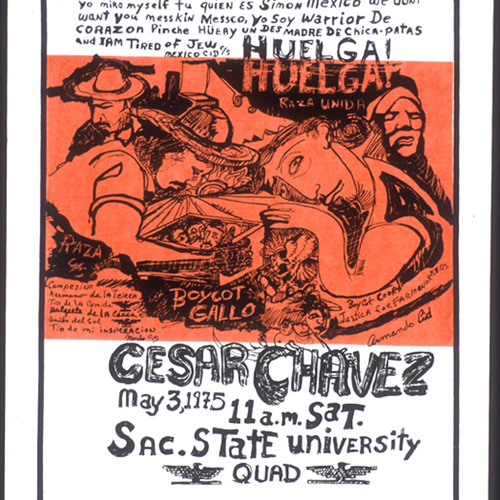 Cesar Chavez, Announcement Poster for — Calisphere