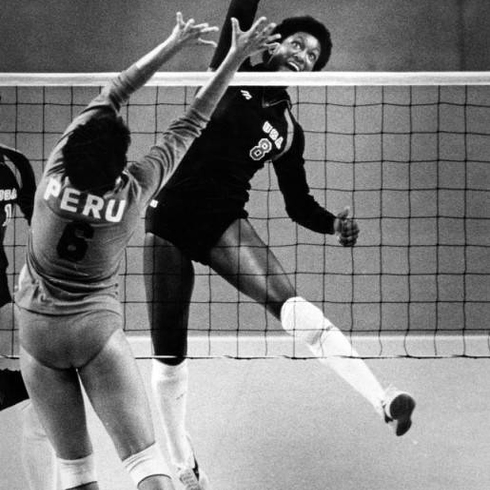 Photo De Presse Vintage 1984 - Volleyball Aux JO De Los Angeles, Noir Et Blanc