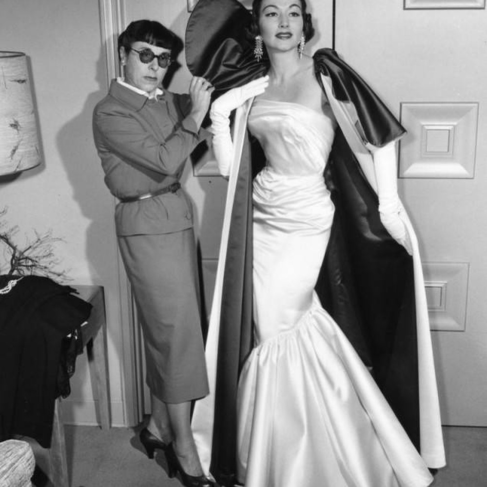 Edith Head and gown model Calisphere