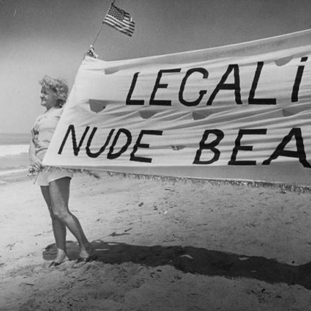 Nude beach protest — Calisphere