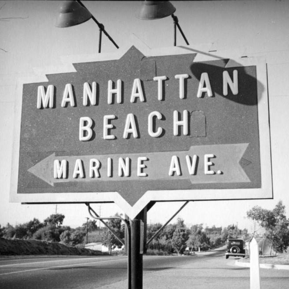 Plaque Murale Décorative Manhattan Beach - Look Vintage - New York - 4x18 Pouces