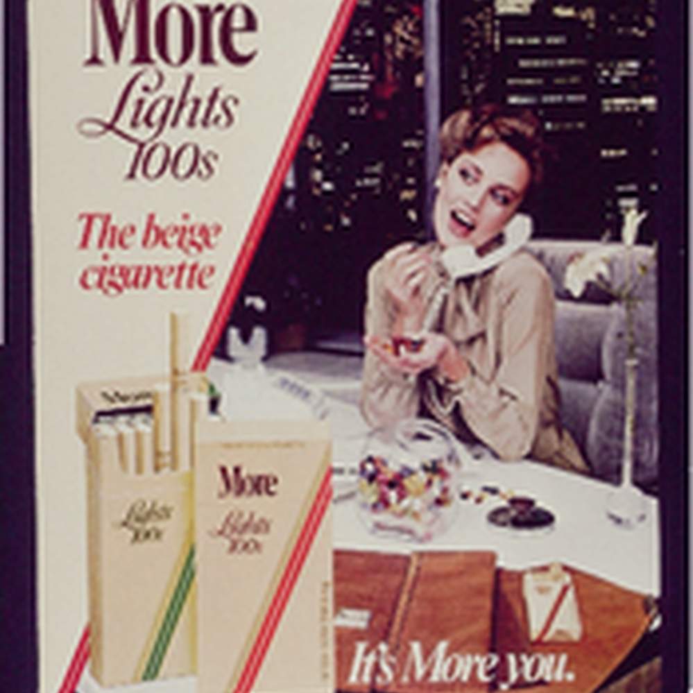 More Lights 100s the beige cigarette — Calisphere