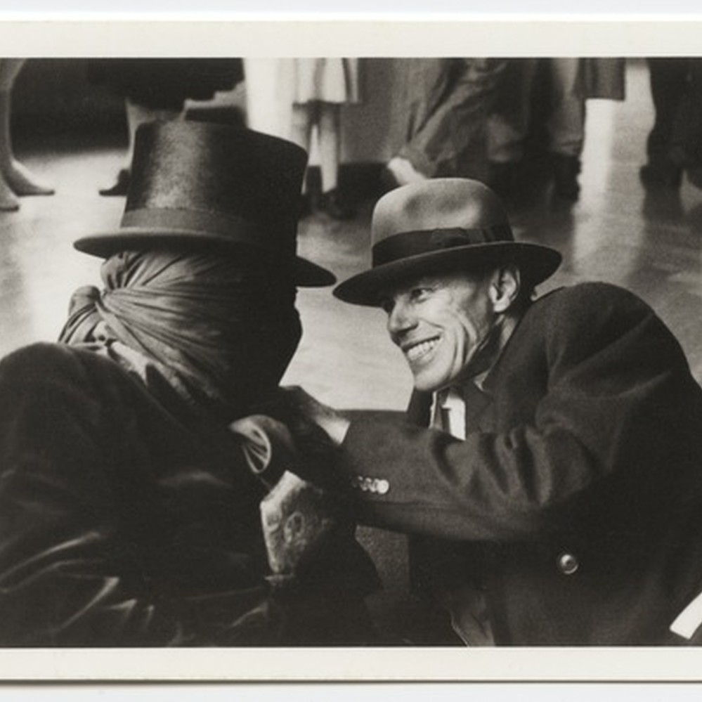 Untitled postcard (Joseph Beuys and James Lee Byars) — Calisphere