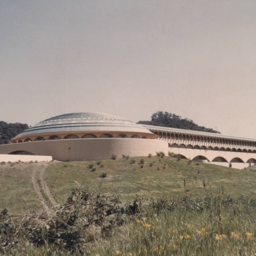 The completed Administration Building of the Frank Lloyd