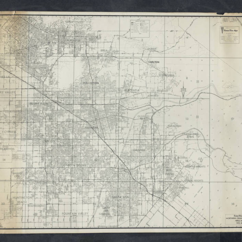 Thomas Bros. Maps Northern Orange County Wall Map No. 44 — Calisphere