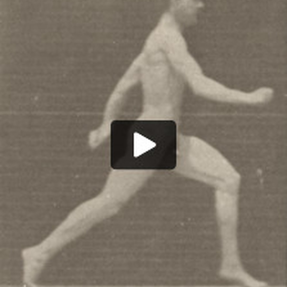 Nude man running at full speed — Calisphere