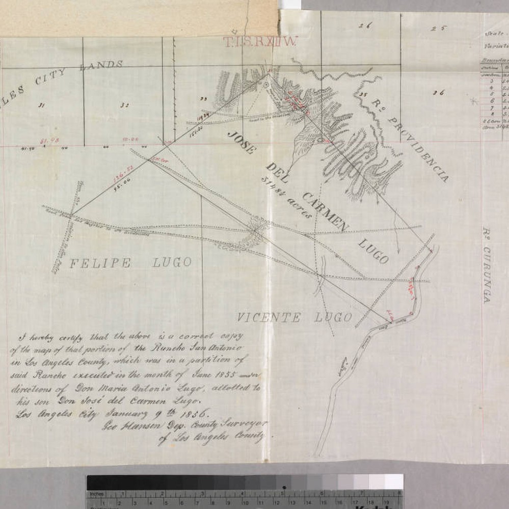 Rancho San Antonio : S65 - parcel of José del Carmen Lugo — Calisphere