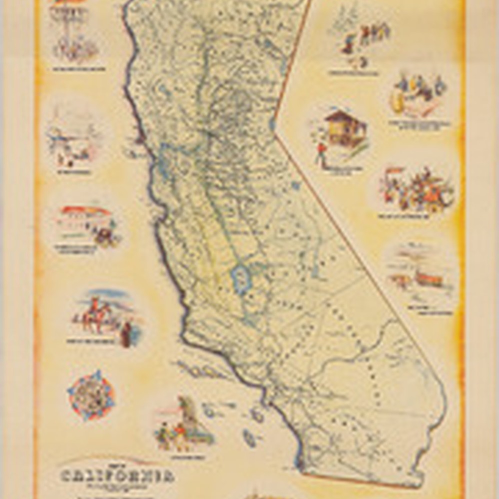 1857 CA Map EL DORADO AMADOR SACRAMENTO COUNTY california history    HUGE 