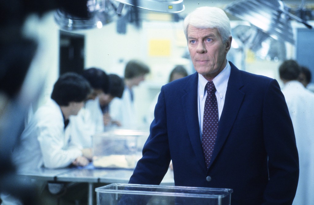 Science Actor Unidentified actor and faculty member. Film crew in a science lab ...