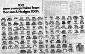 100 new sweepstakes from Benson & Hedges 100's. Once again, we've gone for broke to you pick what you want to win